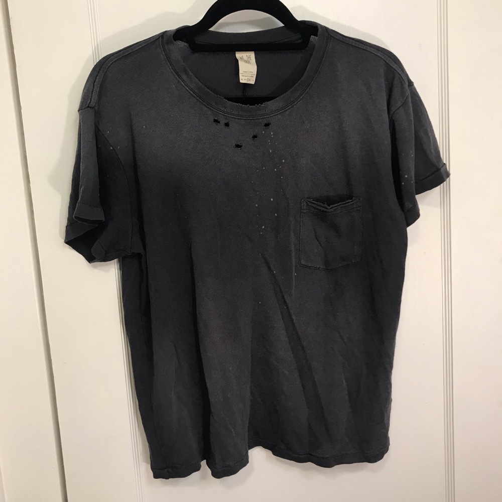 We The Free Distressed Black Tee